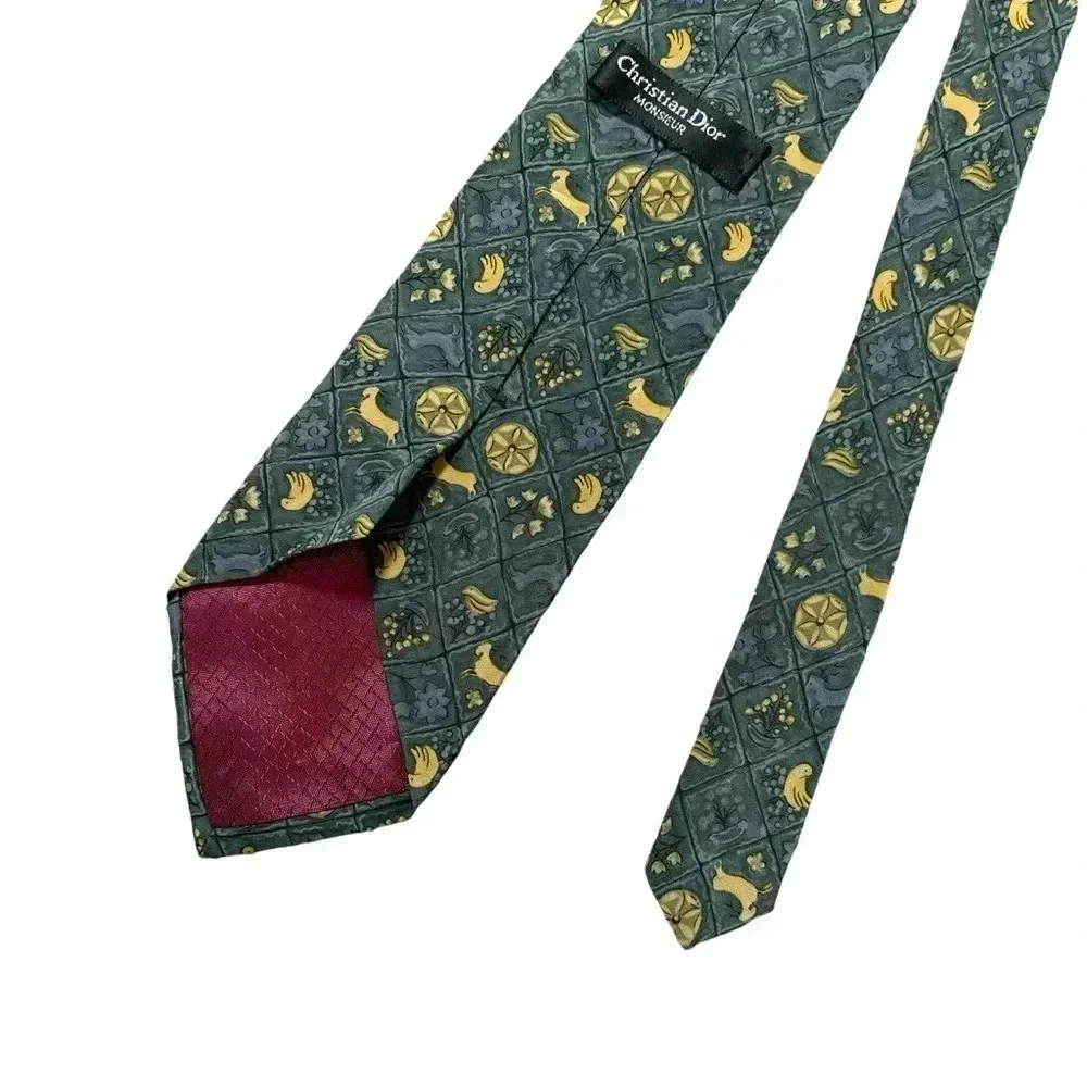 Vintage Silk Christian Dior Monsieur Tie